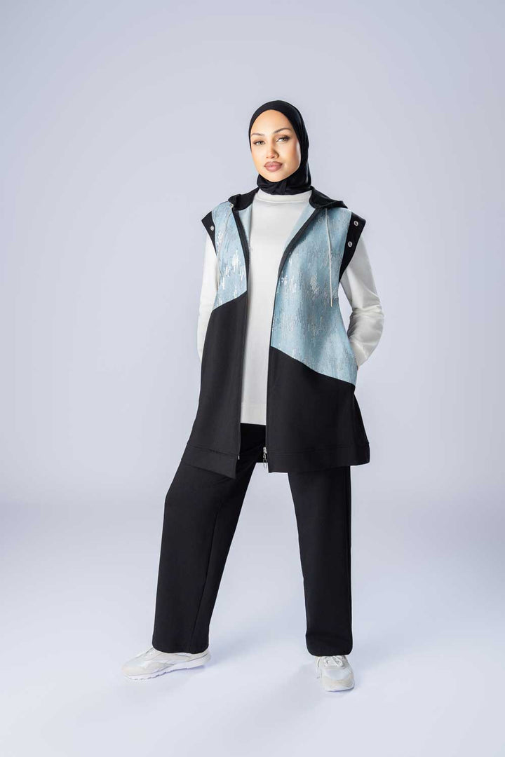 ⭐ Sporty Chic 3-Piece Set – Black & Blue