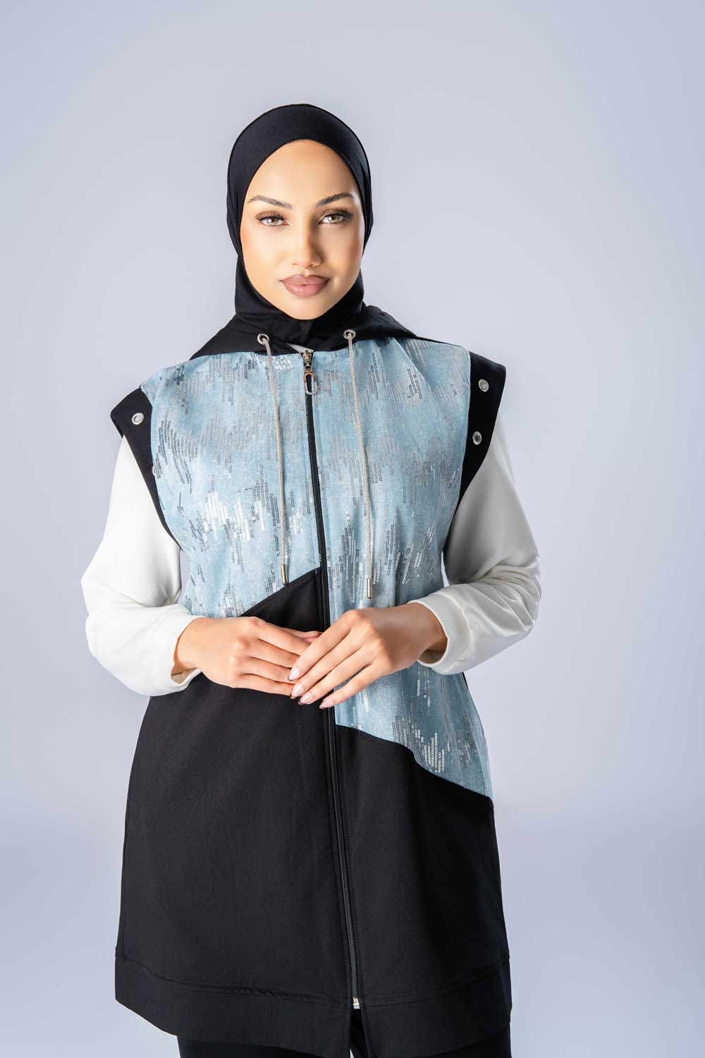 ⭐ Sporty Chic 3-Piece Set – Black & Blue