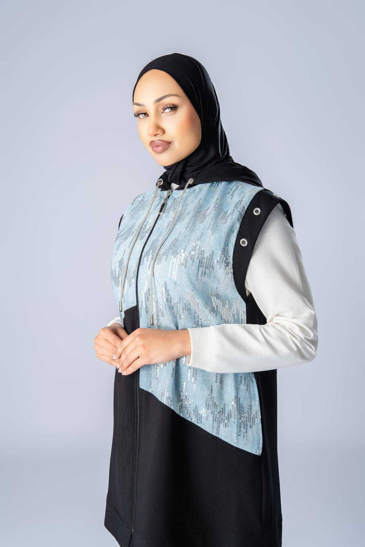 ⭐ Sporty Chic 3-Piece Set – Black & Blue